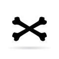 Crossbones vector pictogram