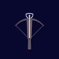 Crossbow icon, flat vector design Royalty Free Stock Photo