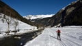 Crosscountry Skiing in Kaunertal, Otztaler Alpen, Tirol, Austria