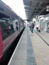 Crosscountry train in derby railway station