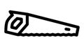 crosscut hand saw line icon animation