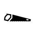 crosscut hand saw glyph icon vector illustration