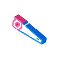 crosscut hand saw isometric icon vector illustration