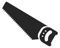 Crosscut saw black icon. Carpenter tool symbol