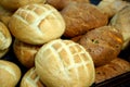 Crosscut sourdough yeast bread