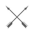 Crossed arrows icon. Vector illustration Royalty Free Stock Photo