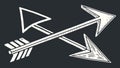 Crossed arrows vector, direction and path icon, navigation and guidance design Generative AI Royalty Free Stock Photo
