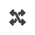 Crossed arrows vector icon Royalty Free Stock Photo
