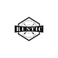 Crossed Arrows Vintage Retro Rustic Hipster Stamp logo designv Royalty Free Stock Photo