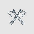 Crossed Axe monogram design logo inspiration