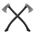 Crossed axes. Vector illustration decorative background design