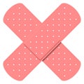 Crossed bandaids Royalty Free Stock Photo