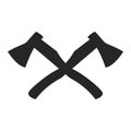 Crossed black axes. Two crossed axes