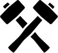 Crossed Blacksmith hammer Royalty Free Stock Photo