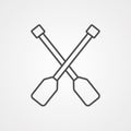 Paddles vector icon sign symbol
