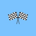 Crossed checkered flags