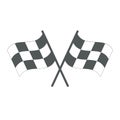 Crossed checkered flags. Finish user interface race icon Royalty Free Stock Photo