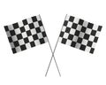 Winners crossed checkered flags Royalty Free Stock Photo