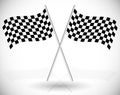 Crossed Checkered Racing Flags