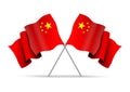 Crossed China Flags