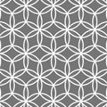Crossed circle pattern. White line ornament in classic arabic style