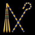 Crossed Crook And Flail Of Ancient Egypt Pharaohs Royalty Free Stock Photo