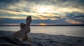 Crossed Feet on the Beach Royalty Free Stock Photo