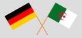 Crossed flags of Algeria and Germany