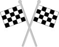 crossed flags car race Royalty Free Stock Photo
