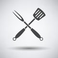 Crossed Frying Spatula And Fork Icon