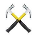 crossed hammers. Vector illustration decorative design