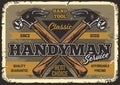 Crossed hammers vintage postal stamp