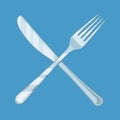 Crossed Knife and fork.