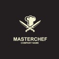 Crossed knives and chef hat Royalty Free Stock Photo