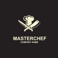 Crossed knives and chef hat Royalty Free Stock Photo