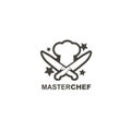 Crossed knives and chef hat Royalty Free Stock Photo