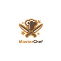 Crossed knives and chef hat Royalty Free Stock Photo