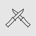 The crossed knives icon. Royalty Free Stock Photo