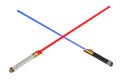 Crossed light sabers Royalty Free Stock Photo