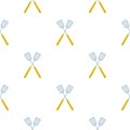 Crossed metal spatulas pattern seamless