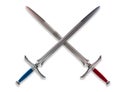 Crossed Norman broadswords Royalty Free Stock Photo