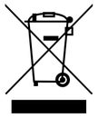 The Crossed Out Wheelie Bin With Bar Symbol, Waste Electrical and Electronic Equipment recycling sign, vector illustration.