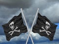 Crossed Pirate Flags Royalty Free Stock Photo