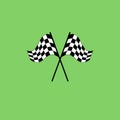 Crossed checkered flags