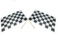Crossed Raceing Flags Royalty Free Stock Photo