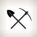 Crossed Shovel and Pickaxe