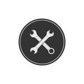 The crossed spanners icon. Construction and repair companies Royalty Free Stock Photo