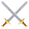 Crossed swords illustration Royalty Free Stock Photo
