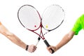 Crossed tennis rackets