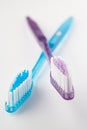 Crossed toothbrushes Royalty Free Stock Photo